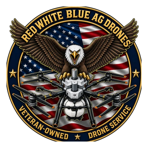Red White Blue Ag Drones badge